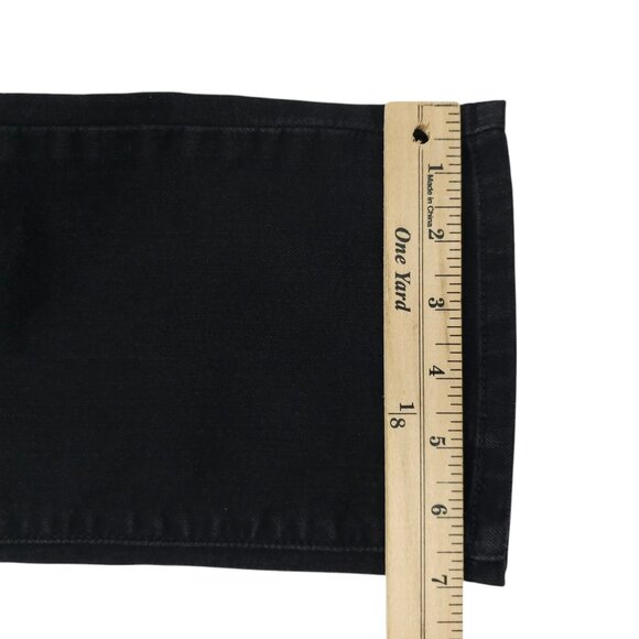 Levis 505 Straight Jeans Womens Size 27 Stretch Denim Mid Rise 5 Pocket Black - Picture 6 of 15